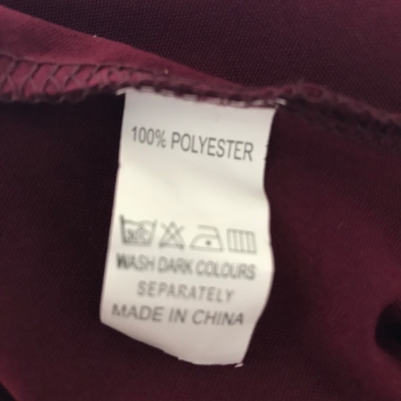 Christmas Cold Shoulder Wrap Sheer Mesh Sleeve Wide Leg Jumpsuit Size L Wine - Picture 8 of 9